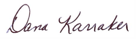 Dana Karraker signature